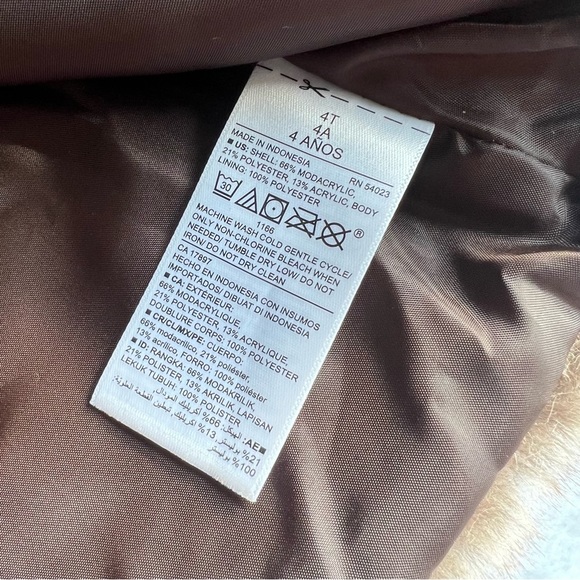 Old Navy Kids 4T Brown Faux Fur Vest Toddler - Picture 9 of 9